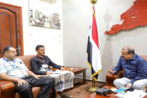 اللواء بن بريك يلتقي أسرة المصور الحربي العالمي الشهيد نبيل القعيطي