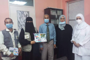  مؤسسة أمل لرعاية الايتام والفقراء والاعمال الانسانية تزور مركز العزل الصحي في مستشفئ الجمهورية