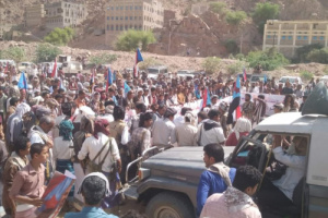 صعيد شبوة تحتشد ضد مليشيات الاخوان المسلمين وتصدر بيان هام