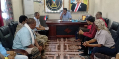 رئيس انتقالي لحج يلتقي بالقيادة المحلية لانتقالي مدينة الخضراء 