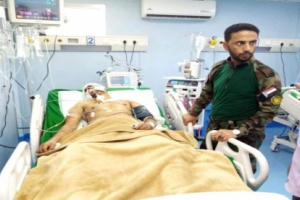  اسرة الجريح : حالته خطره ولاتسمح له بالسفر وخروجه من العناية المركزة يشكل خطرا على حياته