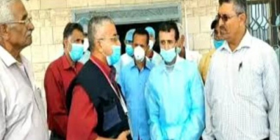 وفد من منظمة الصحة يزور مركز العزل الصحي ومستشفى النصر العام بالضالع 