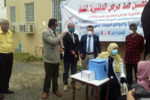 الشبحي : المجمع الصحي بخورمكسر  يدشن حملة التحصين ضد مرض الدفتيريا القاتل بعدن
