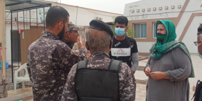 وفد من قوات حماية المنشآت يتفقد المحجر الصحي بخورمكسر