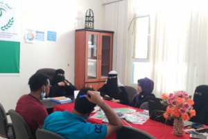 فريق من المنظمه النرويجية يزور مقر إتحاد نساء اليمن م/أبين . وينسق مع الامين العام 