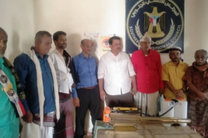 *بدعم الجالية الجنوبية انتقالي لحج يتسلم مضخات رش ضبابي*