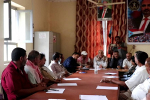 رئيس القيادة المحلية لانتقالي الضالع يترأس اجتماعا استثنائيا للهيئة التنفيذية بانتقالي مديرية الحصين 