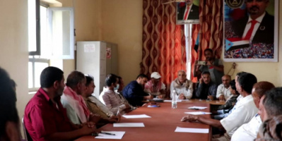 رئيس القيادة المحلية لانتقالي الضالع يترأس اجتماعا استثنائيا للهيئة التنفيذية بانتقالي مديرية الحصين 