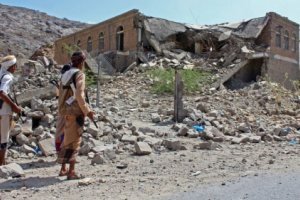 سقوط قذيفة حوثية أسفرت عن وفاة إمرأة وطفلة في لحج
