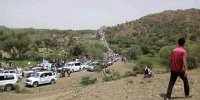 مسيرة حاشدة في الحجرية لرفض التواجد الاخواني
