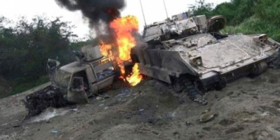 اندلاع مواجهات عنيفة في جبهة الطرية بأبين