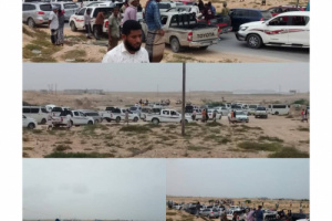 بالصور .. المواكب المحتجزة على مشارف مدينة الغيضة