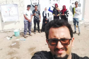 تخليداً لذكراهم.. المنتدى الشبابي المستقل يرسم "شهداء الإنسانية" بأحد جدران العاصمة عدن