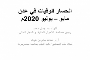 انحسار الوفيات في عدن خلال مايو / يوليو ٢٠٢٠م