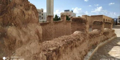 الامطار تسبب ضرر على قصر السلطان الكثيري بحضرموت