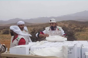 مساعدات خليفة الإنسانية تصل لحومهيل بسقطرى