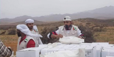 مساعدات خليفة الإنسانية تصل لحومهيل بسقطرى