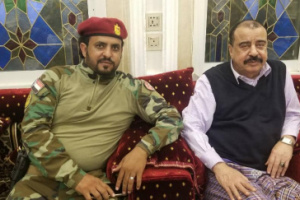أبناء جبل اليزيدي بيافع يستقبلون اللواء أحمد سعيد بن بريك والوفد الذي رافقه 