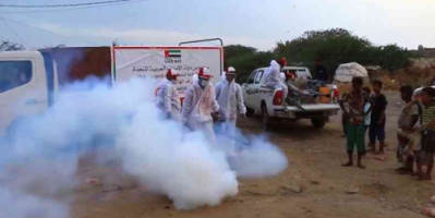 الهلال الإماراتي تدشّن حملة الرش الضبابي الرابعة في المخا 