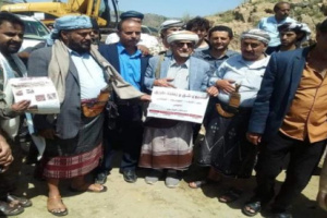 بحضور عددا من مشائخ ووجهاء المنطقة تفتتح المرحلة الثانية من إنشاء طريق ضيك بيافع