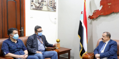 اللواء بن بريك يستقبل القائم بأعمال مدير الأمن والسلامة بمكتب الأمم المتحدة في العاصمة عدن