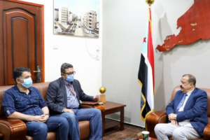 اللواء بن بريك يستقبل القائم بأعمال مدير الأمن والسلامة بمكتب الامم المتحدة في العاصمة عدن 