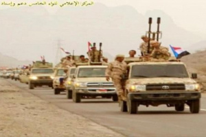 اللواء الخامس دعم وإسناد يدفع بتعزيزات عسكرية كبيرة إلى أبين