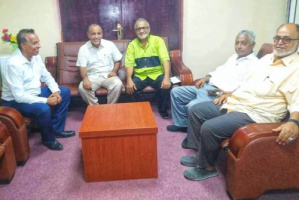 وكيل العاصمة عدن "محمد سعيد سالم" يبحث مع مكتب الشباب والرياضة جهود احياء الجانب الرياضي