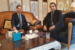 ممثل الإدارة العامة للشؤون الخارجية بالانتقالي يلتقي القائم بأعمال سفير ألمانيا 