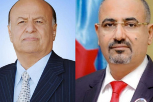 الرئيس الزبيدي يطمئن على صحة الرئيس هادي باتصال هاتفي