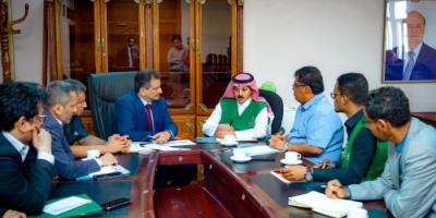 لملس يناقش آليات تنفيذ مشاريع البرنامج السعودي مع مدير البرنامج السعودي لتنمية وإعمار اليمن