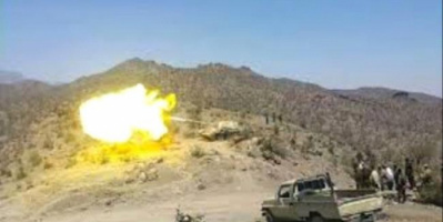 مدفعية القوات الجنوبية تنسف تعزيزات مليشيا لحوثي بقطاع الفاخر