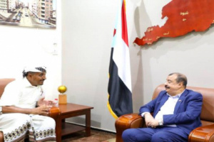  اللواء بن بريك يلتقي وكيل محافظة شبوة الشيخ نـاصر محمد