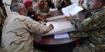 ركن تدريب قوات الدعم والاسناد يزور حزام ابين ويشيد بقواته