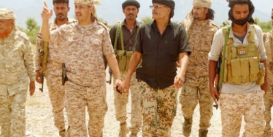 *القائدان مـخـتـار الـنـوبي وعثمان معوضه يزوران جبهتي حجر والفاخر شمال غرب الـضـالـع*