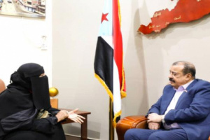  اللواء بن بريك يناقش مع القاضية منى صالح عدداً من الموضوعات المتعلقة بحقوق المرأة والطفل