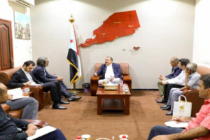 اللواء بن بريك يستقبل مدير مكتب المبعـوث الأممي في العاصمة عدن