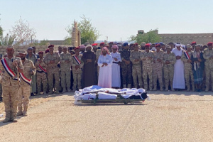 اللواء 315يشيع شهداء الواجب من افراده بحضور السلطة المحلية والمشائخ والاعيان