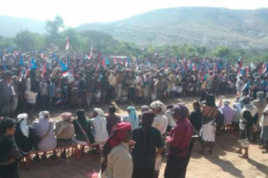 شبوة..توافد حشود غفيرة للمشاركة في احياء ذكرى مقتل الشهيد سعيد تاجرة