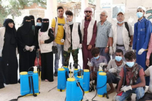 تحت شعار حملة الثلاثين يوم: انا متطوع انا مستعد تدشن برنامج تعقيم مدارس مديرية دار سعد  بالعاصمة عدن  