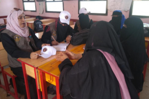 إدارة المرأة والطفل بإنتقالي لحج تعاين أوضاع مدرسة عمار بالدباء