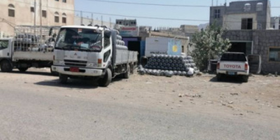 مجهولون يهاجمون محل لبيع الغاز المنزلي في الحبيلين