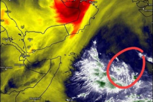 المنخفض الجوي في بحر العرب يتحرك باتجاه سقطرى