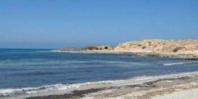 رسو سفينة مجهولة في شواطئ أحور