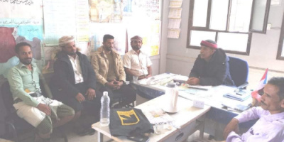 قيادة إنتقالي النجيفة تقوم بنزول ميداني الى مدرسة الشهيد عبدالكريم الذيباني وتتفقد سيرالعملية التعليمية فيها 