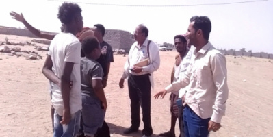 إدارة حقوق الإنسان والقانونية بإنتقالي لحج يطلعا على احوال النازحين بمخيمي صبر وبئر ناصر العند 
