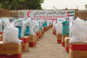 الإمارات تسير قافلة غذائية متكاملة إلى النازحين في الساحل الغربي 