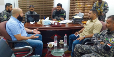 قائد قوات حماية المنشآت الحكومية يلتقي مسؤولين في بعثة الصليب الأحمر بعدن