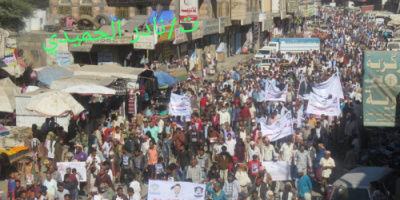 الضالع تنتفض تنديدا بجرائم الاغتيالات وتأييدا لقوات الحزام الامني لتأمين المحافظة
