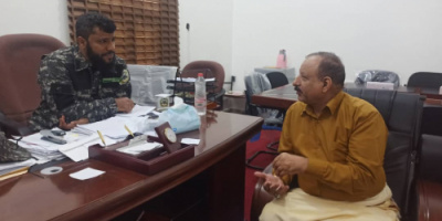 لقاء يجمع بن عفيف بوكيل اول محافظة لحج لمناقشة مستجدات الأوضاع الأمنية